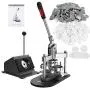 ANBULL Button Maker 58mm 2 1/4 inch Badge Punch Press Pin Button Maker Machine with 1000 Pcs Button Parts and Circle Cutter