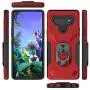 Topnow for LG K51 Case, LG Reflect Case, LG Q51 Case, [Military Grade] 12ft Drop Tested Rotatable Metal Ring Holder Compatible with Magnetic Car Kickstand Case for LG K51 (Red)