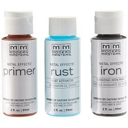 Modern Masters 306293 Rust Finish 2 oz. Metal Effects Kit, 6 Fl Oz