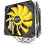 Reeven Okeanos 140mm Air CPU Cooler, Twin Heatsinks/PWM Fans with 6 Heatpipes, Intel LGA1151, AMD