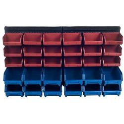 Storage Drawers-30 Compartment Wall Mount Organizer Bins- Easy Access Compartments for Hardware, Nails, Screws, Beads, Jewelry, and More by Stalwart