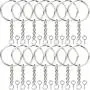 Onwon 100 Pieces Metal Split Key Ring 1 Inch / 25mm with Chain and Open Jump Ring and Screw Eye Pins Nickel Plated Keychain Parts and Connector Round Pendant Accessories for DIY Onwon 100 Pieces Metal Split Key Ring 1 Inch / 25mm with Chain and Open Jump Ring and Screw Eye Pins Nickel Plated Keychain Parts and Connector Round Pendant Accessories for DIY