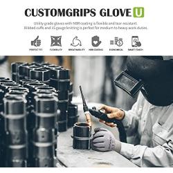 CustomGrips U30 Cut Resistant Work Gloves Level 4 Resistance, Nitrile Coated