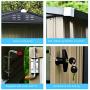 8x6 FT Storage Sheds Outdoor, Utility Steel Tool Sheds for Garden Backyard Lawn, Large Patio House Building with Lockable Door (Dark Grey)