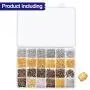 Paxcoo 2880 Pcs Jewelry Making Findings Supplies Kit with Open Jump Rings, Lobster Clasps, Crimp Beads, Screw Eye Pins, Head Pins, Earing Hooks and Earing Backs