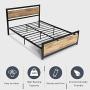 Amolife Queen Bed Frame with Headboard,Platform Metal Bed Frame with Footboard,Mattress Foundation,Strong Slat Support,No Box Spring Needed