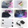 Sewing Machine Mini Portable Electric Portable Household Overlock 12 Built-in Stitches with Foot Pedal for Amateurs Beginners Embroidery Pink Safety