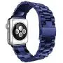 HUANLONG Compatible with Apple Watch Band, Solid Stainless Steel Metal Replacement Watchband Bracelet with Compatible with iWatch Series 1/2/3/4/5(Blue 38mm)