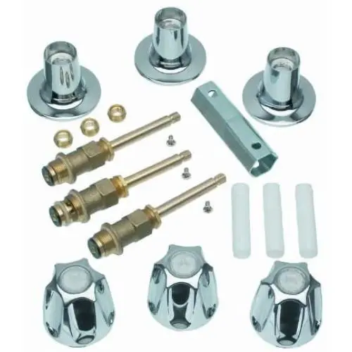 DANCO Bathtub and Shower 3-Handle Remodel/Rebuild Trim Kit for Price Pfister Verve Faucets | Knob Handle | 12H-2H, 12H-2C, 12H-18D | Chrome (39619) DANCO Bathtub and Shower 3-Handle Remodel/Rebuild Trim Kit for Price Pfister Verve Faucets | Knob Handle | 12H-2H, 12H-2C, 12H-18D | Chrome (39619)