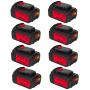 8-Pack 5.0Ah DCB204 Battery for Dewalt 20V MAX XR Lithium Ion Batteries DCB205 DCB200 DCB203 DCB206 DCB204BT-2 DCB201