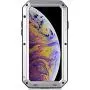 iPhone XR Case, CarterLily Full Body Shockproof Dustproof Waterproof Aluminum Alloy Metal Gorilla Glass Cover Case for Apple iPhone XR 6.1 inch (Silver)