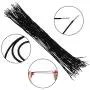 150 Pieces 13 Inch Elastic Cord Elastic Barbed Cord Stretch Round Rope Barbed Fasteners with Silver Dual Metal Barbs for Crafts Making, Binding, Hanging, Black Color