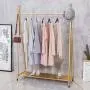 FURVOKIA Modern Simple Heavy Duty Metal X Type Rolling Garment Rack with Wheel ,Retail Display Clothing Rack,Iron Floor-Standing Shoes Bags Clothes Organizer Storage Shelves (Gold, 47.2'' L) FURVOKIA Modern Simple Heavy Duty Metal X Type Rolling Garment Rack with Wheel ,Retail Display Clothing Rack,Iron Floor-Standing Shoes Bags Clothes Organizer Storage Shelves (Gold, 47.2'' L)