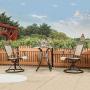 Dali Swivel Rocker Chair, Cast Aluminum All-Weather Comfort Club Arm Patio Dining Chair 2 Pc