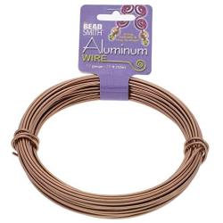 The Beadsmith 12-Gauge Anodized Aluminum Wire for Jewelry Making, Metal Wire for Wrapping (Light Copper)