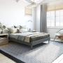 Classic Brands Claridge Upholstered Mattress Foundation | Platform Bed | Metal Frame with Wood Slat Support | Grey, Queen