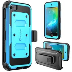 i-Blason Armorbox Case Designed for iPod Touch 7/6/5, Full Body Case with Built-in Screen Protector for Apple iPod Touch 5th/6th/7th Generation, Blue