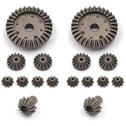 WANGYOUCAO Metal Upgrades for Wltoys 12428 12423 12628 RC Car Spare Part Upgrade Metal Front Rear Differential Gear Set 12428-0091/0133 3D Printing Accessories (Color : 16 Differential Gear)