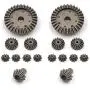 XIANYUNDIAN Metal Upgrades for Wltoys 12428 12423 12628 RC Car Spare Part Upgrade Metal Front Rear Differential Gear Set 12428-0091/0133 Repair Parts (Color : 16 Differential Gear)