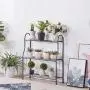 MORITIA 3 Tier Metal Plant Stand Scrollwork Design Indoor and Outdoor Flower Rack, Home Storage Organizer Shelf, 27.9 x 9.6 x 32.6 inch MORITIA 3 Tier Metal Plant Stand Scrollwork Design Indoor and Outdoor Flower Rack, Home Storage Organizer Shelf, 27.9 x 9.6 x 32.6 inch