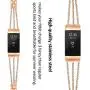 fastgo Compatible for Fitbit Charge 4 Charge 3 and Charge 3 SE Bands,Premium Stainless Steel Replacement Wristbands Classy Sport Bracelet Band for Women and Girls (Rose Gold)