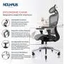 NOUHAUS Ergo3D Ergonomic Office Chair - Rolling Desk Chair with 3D Adjustable Armrest, 3D Lumbar Support and Blade Wheels - Mesh Computer Chair, Gaming Chairs, Executive Swivel Chair (Gray) NOUHAUS Ergo3D Ergonomic Office Chair - Rolling Desk Chair with 3D Adjustable Armrest, 3D Lumbar Support and Blade Wheels - Mesh Computer Chair, Gaming Chairs, Executive Swivel Chair (Gray)