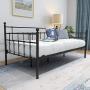 Metal Daybed Frame Twin Metal Slats Platform Base Box Spring Replacement Bed Sofa for Living Room Guest Room (Twin, Black)