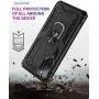 Galaxy S20 FE (6.5 inch) Case, Magnetic Shockproof 360 Degree Rotating Metal Ring Holder for Car Mount with Back Stand Case for Galaxy S20FE (Black)