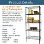 Storage Metal Utility Shelves, 5-Tier 24'' Steel Garage Storage Wire Shelving Unit, Adjustable 750Lbs Rust-Proof Storage Racks w/Leveling Feet, NSF Certification Shelf for Kitchen Office Garage