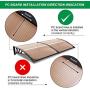 MCombo 116 inch / 78 inch / 39 inch Window Awning Outdoor Polycarbonate Hollow Sheet Door Patio Canopy (40x120, Dark Brown Canopy/Black Bracket)