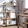 IRONCK Bookshelf and Bookcase 4-Tier, 130lbs/shelf Load Capacity, Industrial Bookshelves Storage Display Shelves, Home Office Furniture, Wood and Metal Frame