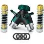 SPWIS 2 Way Hose Splitter Y Garden Hose Connector Metal Body,3/4 Connector,Faucet Adapter with Comfortable Rubberized Grip,2 Faucet Extension Hose Protector,4 Washers