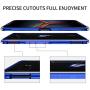 MME ASUS ROG 2 Phone Case Bumper Metal Luminescent Rubber Corner Shockproof Full Body Protection with Tempered Glass Screen Protector and Anti-Scratch Carbon Fiber Skin Back (Blue)