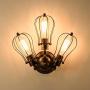 Vintage Ceiling Light Industrial Rotatable Semi-Flush Mount Ceiling Light Metal Lamp Fixtures Painted Finish; Moonkist (with 3 Light) (Bronze)
