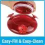 Natures Way Bird Products MHF4 Garden Top Fill Hummingbird Feeder, 16 oz Capacity, Red