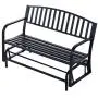 Outsunny 50'' Outdoor Patio Swing Glider Bench Chair - Black Outsunny 50'' Outdoor Patio Swing Glider Bench Chair - Black