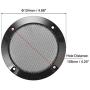 uxcell 2pcs 4'' Speaker Grill Mesh Decorative Circle Woofer Guard Protector Cover Audio Parts Black