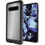 Ghostek Atomic Slim Galaxy S10 Clear Case with Space Metal Bumper Super Heavy Duty Protection Military Grade Shockproof Design and Wireless Charging Compatible for 2019 Galaxy S10 (6.1 Inch) - (Black)