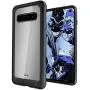 Ghostek Atomic Slim Galaxy S10 Clear Case with Space Metal Bumper Super Heavy Duty Protection Military Grade Shockproof Design and Wireless Charging Compatible for 2019 Galaxy S10 (6.1 Inch) - (Black)