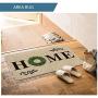 Artoid Mode Home Quote Boxwood Wreath Decorative Doormat, Holiday Farmhouse Low-Profile Floor Mat Switch Mat for Indoor Outdoor 17 x 29 Inch