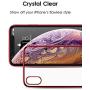 DTTO iPhone XR Case, Slim Fit Case Soft TPU Clear Cover with Metal Luster Edge for Apple iPhone XR 6.1 Inch- Red
