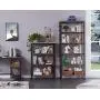 Hombazaar 6-Tier Tall Bookshelf, Vintage Industrial Metal Bookcase Display Rack and Storage Organizer for Living Room, Grey Oak Hombazaar 6-Tier Tall Bookshelf, Vintage Industrial Metal Bookcase Display Rack and Storage Organizer for Living Room, Grey Oak