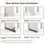 VITAM AMO Door Sweep, Door Draft Stopper, Weather Stripping No Tools Required 2'' Width x 39'' Length Easy Cut to Size (Seal Door Bottom-Black) VITAM AMO Door Sweep, Door Draft Stopper, Weather Stripping No Tools Required 2'' Width x 39'' Length Easy Cut to Size (Seal Door Bottom-Black)