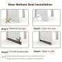 VITAM AMO Door Sweep, Door Draft Stopper, Weather Stripping No Tools Required 2'' Width x 39'' Length Easy Cut to Size (Seal Door Bottom-Black)