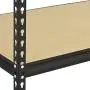 EDSAL URWM184872BK Black Steel Storage Rack, 72'' H x 48'' W x 18'' D