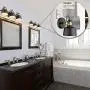 Autelo 3-Light Bathroom Vanity Light Fixture Over Mirror with Black Metal Shade W3700-3 BK