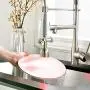 Fapully Commercial Single Handle Pull Down Sprayer Brushed Nickel Kitchen Faucet, Kitchen Sink Faucet with LED Light Fapully Commercial Single Handle Pull Down Sprayer Brushed Nickel Kitchen Faucet, Kitchen Sink Faucet with LED Light