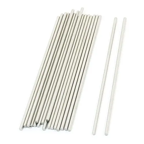 Uxcell a14061800ux0157 20Pcs RC Toy Car Model Part Stainless Steel Round Rod Axle 3mmx140mm (Pack of 20)