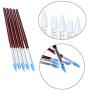 Ejiubas Clay Sculpting Tools Polymer Stylus Tool Set 5 X 2 Way Dotting Tool Modeling Clay 5 Pcs Rubber Brushes Wipe Out Tool Pottery Supplies Ceramics Tool Kit 10Pcs
