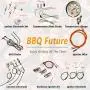 BBQ Future Repair Kit Stainless Steel Burners, Porcelain Heat Plates Tent Shield Replacement Parts for Charbroil 463351305, 463453205, Kenmore 415.16111, 415.16209 Thermos 461411107, 3 Pack BBQ Future Repair Kit Stainless Steel Burners, Porcelain Heat Plates Tent Shield Replacement Parts for Charbroil 463351305, 463453205, Kenmore 415.16111, 415.16209 Thermos 461411107, 3 Pack